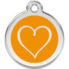 Dog ID Tags Tribal Heart Orange Dog Nation
