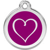 Dog ID Tags Tribal Heart Purple Dog Nation