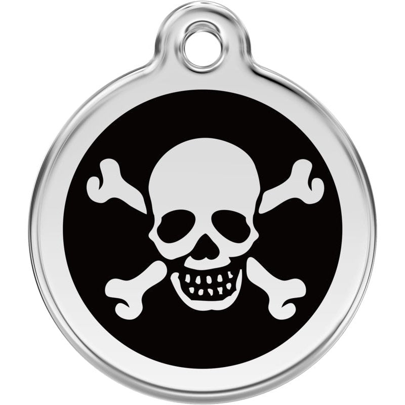 Dog ID Tags Skull & Cross Bones Black Dog Nation