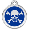 Dog ID Tags Skull & Cross Bones Dark Blue Dog Nation