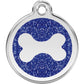 Dog ID Tags Glitter Bone Dark Blue Dog Nation