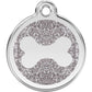 Dog ID Tags Glitter Bone Silver Dog Nation