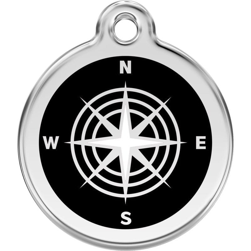 Dog ID Tags Compass Black Dog Nation