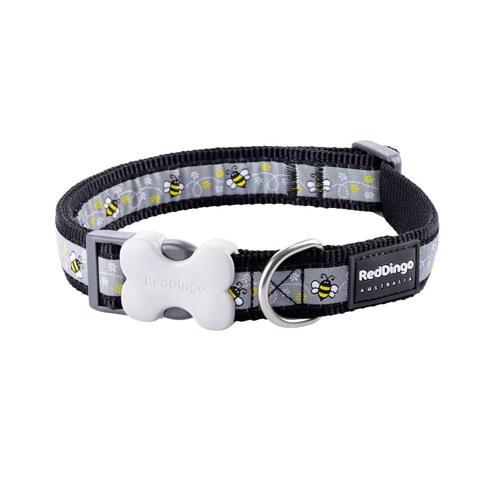 Dog Collar Bumble Bee Black M S XS L Dog Nation