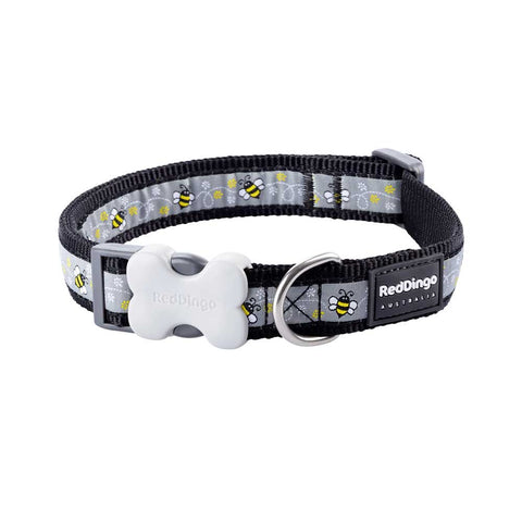 Dog Collar Bumble Bee Black M S XS L Dog Nation