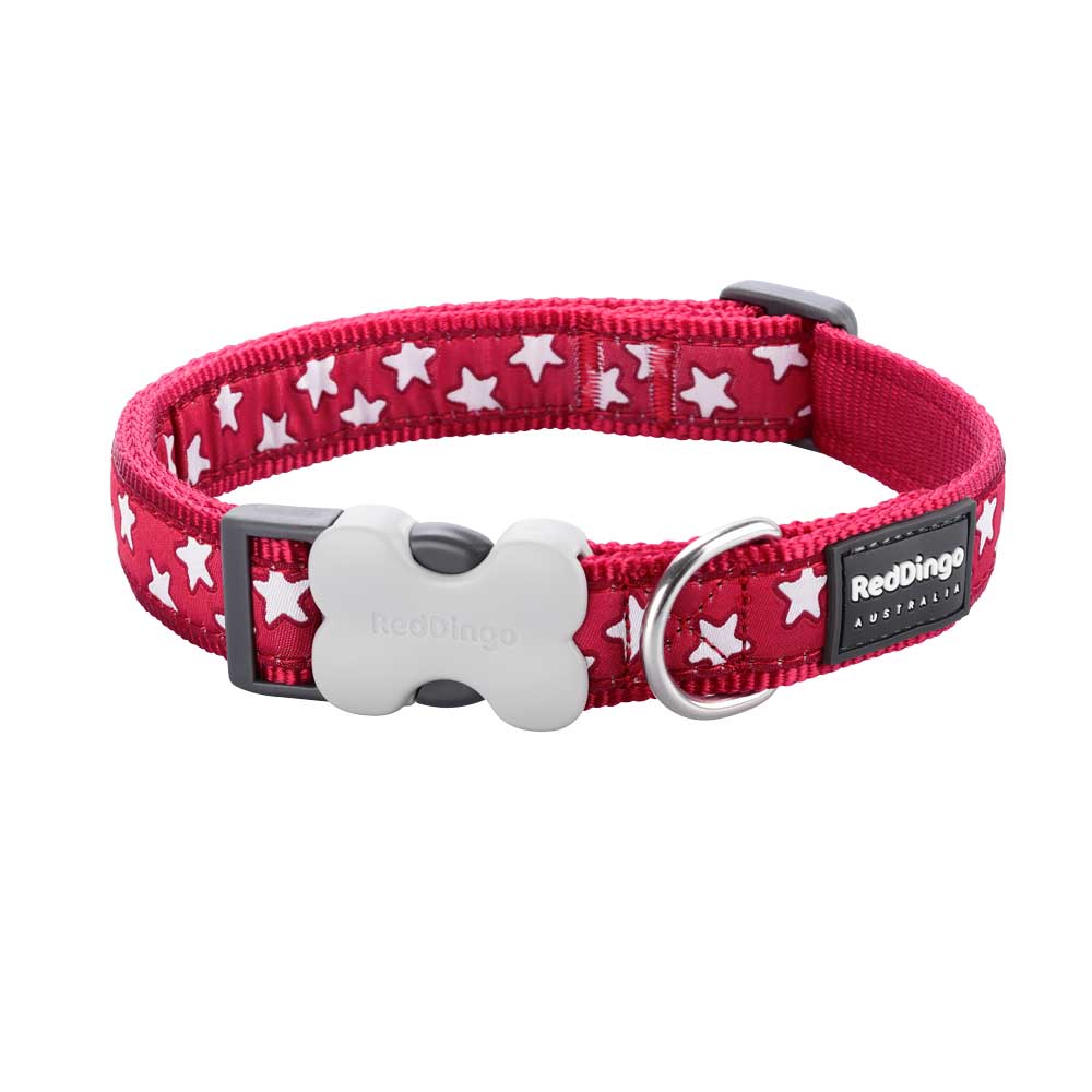 Dog Collar Star Red M L S XS Dog Nation