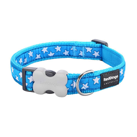 Dog Collar Star Turquoise M XS L S Dog Nation