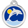 Dog ID Tags Dolphin Dark Blue Dog Nation