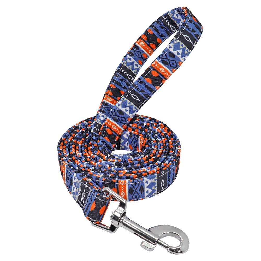 Leo Colourful Dog Leash 150cm Blue1 Dog Nation