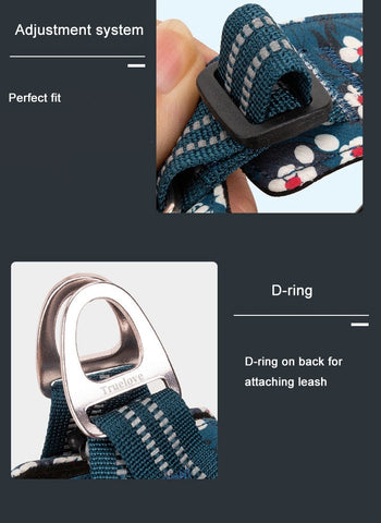 Floral Dog Harness Vest Dog Nation