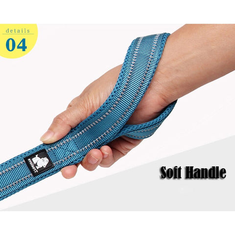 Dog Leash Soft Padded Strong Reflective Nylon 110cm Dog Nation