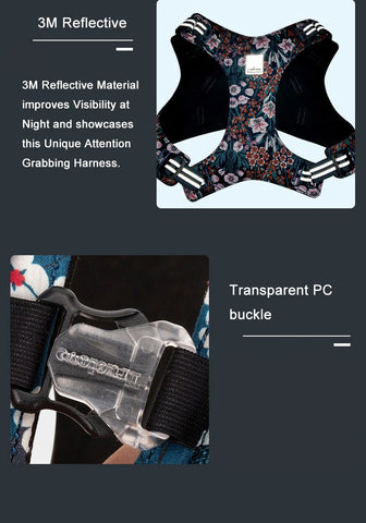 Floral Dog Harness Vest Dog Nation