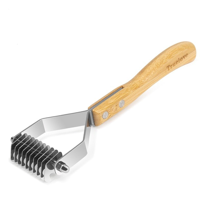 Dog Dematting Tool Stainless Steel Bamboo Handle Default Title Dog Nation