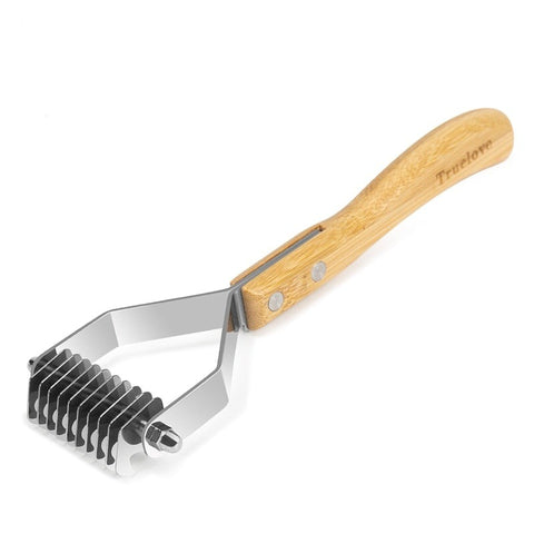 Dog Dematting Tool Stainless Steel Bamboo Handle Default Title Dog Nation