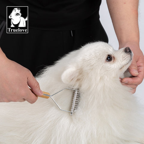 Dog Dematting Tool Stainless Steel Bamboo Handle Dog Nation