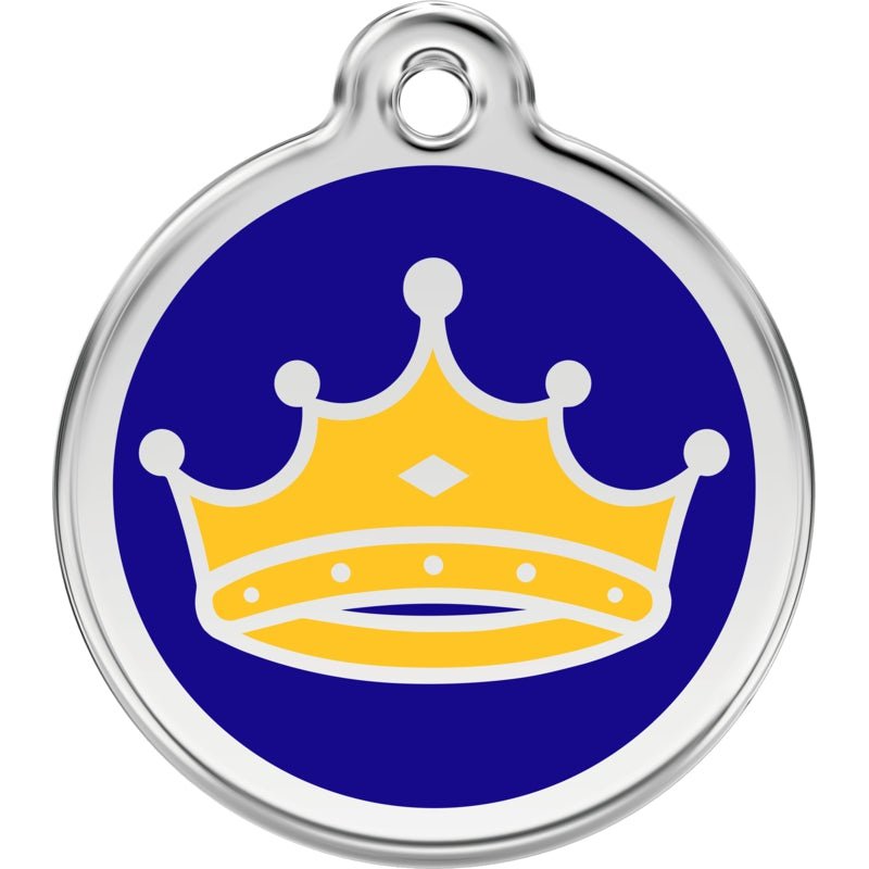 Dog ID Tags King Dark Blue Dog Nation