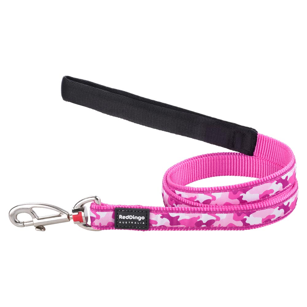 Dog Lead Camouflage Hot Pink L M XS S Dog Nation