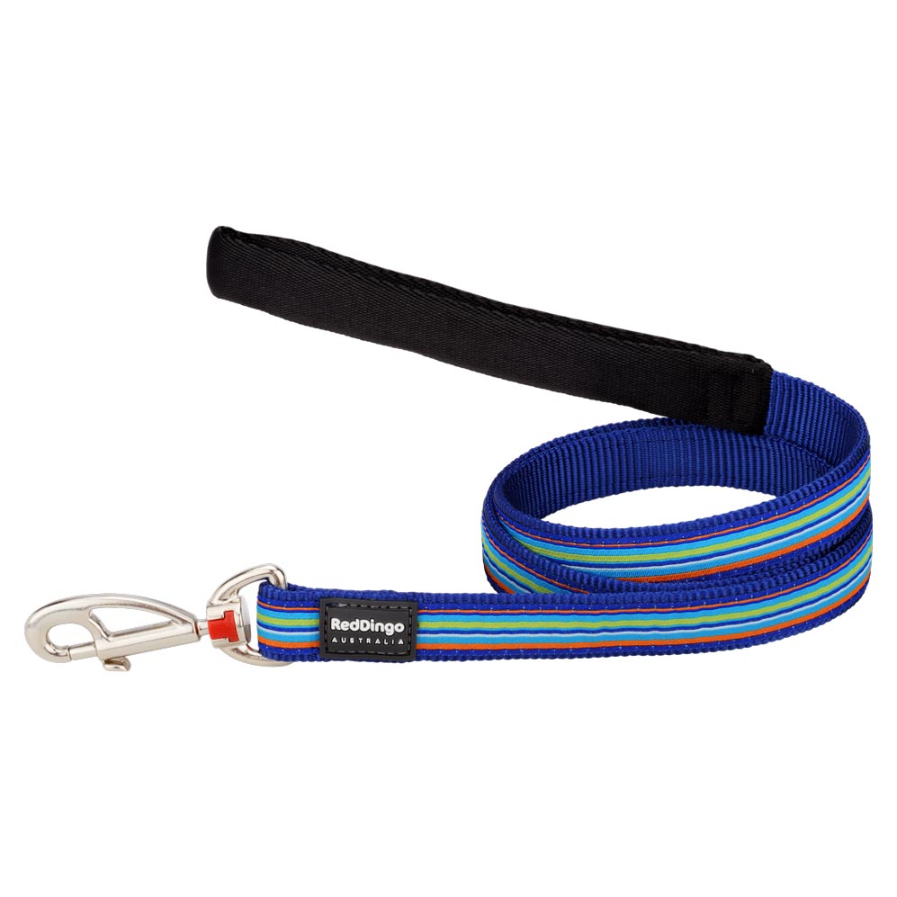 Dog Lead Horizontal Stripes Navy XS L S M Dog Nation