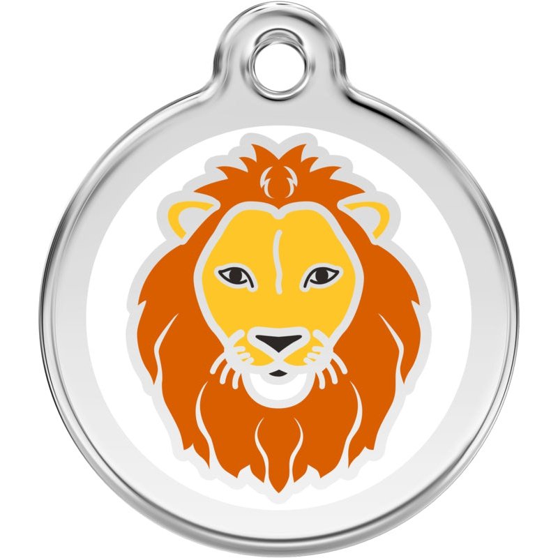 Dog ID Tags Lion White Dog Nation