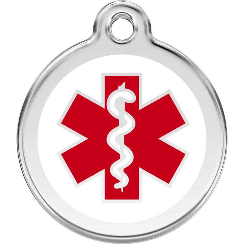 Dog ID Tags Medical White Dog Nation