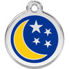 Dog ID Tags Moon and Stars Dark Blue Dog Nation