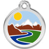 Dog ID Tags Mountains Light Blue Dog Nation