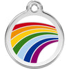 Dog ID Tags Rainbow White Dog Nation