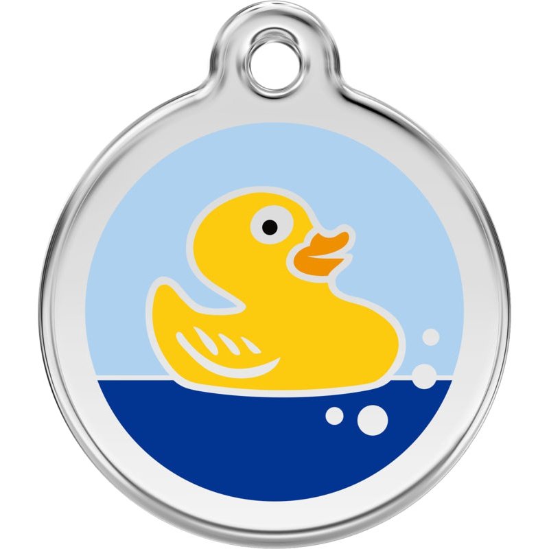 Dog ID Tags Rubber Duck Light Blue Dog Nation
