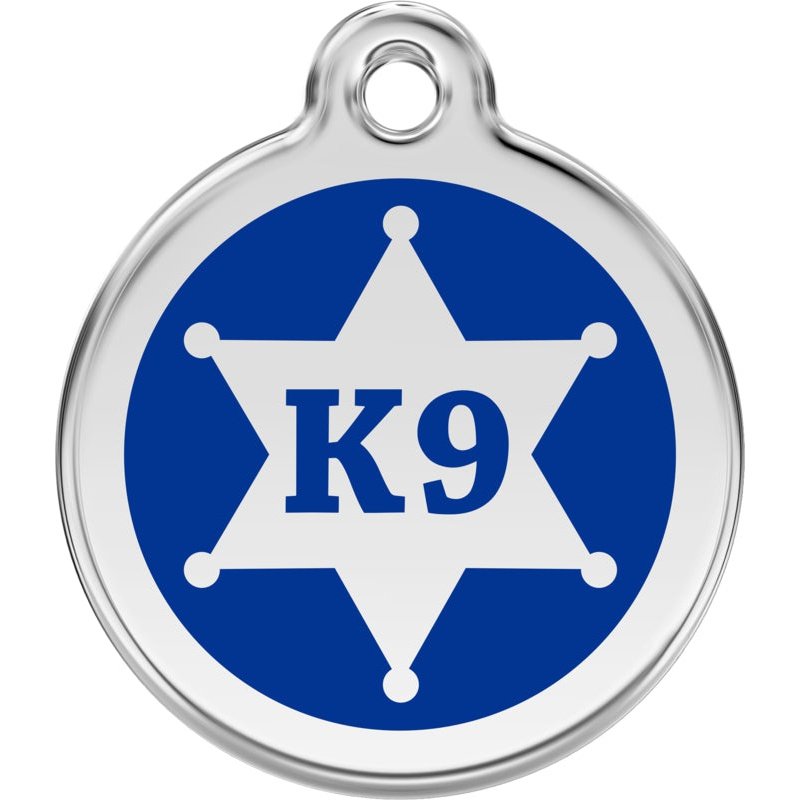 Dog ID Tags Sheriff K9 Dark Blue Dog Nation