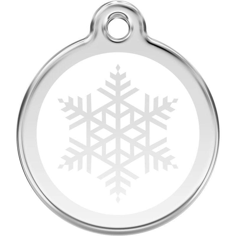 Dog ID Tags Snow Flake White Dog Nation