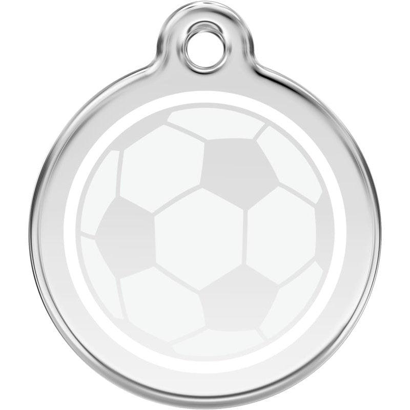 Dog ID Tags Soccer Ball White Dog Nation