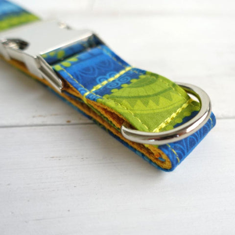 The Folk Yellow Personalised Dog Collar Handmade Dog Nation