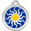 Dog ID Tags Tribal Sun Dark Blue Dog Nation