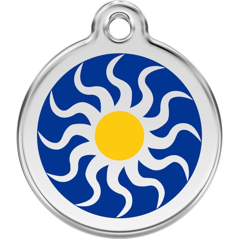 Dog ID Tags Tribal Sun Dark Blue Dog Nation