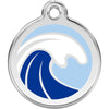 Dog ID Tags Wave Light Blue Dog Nation