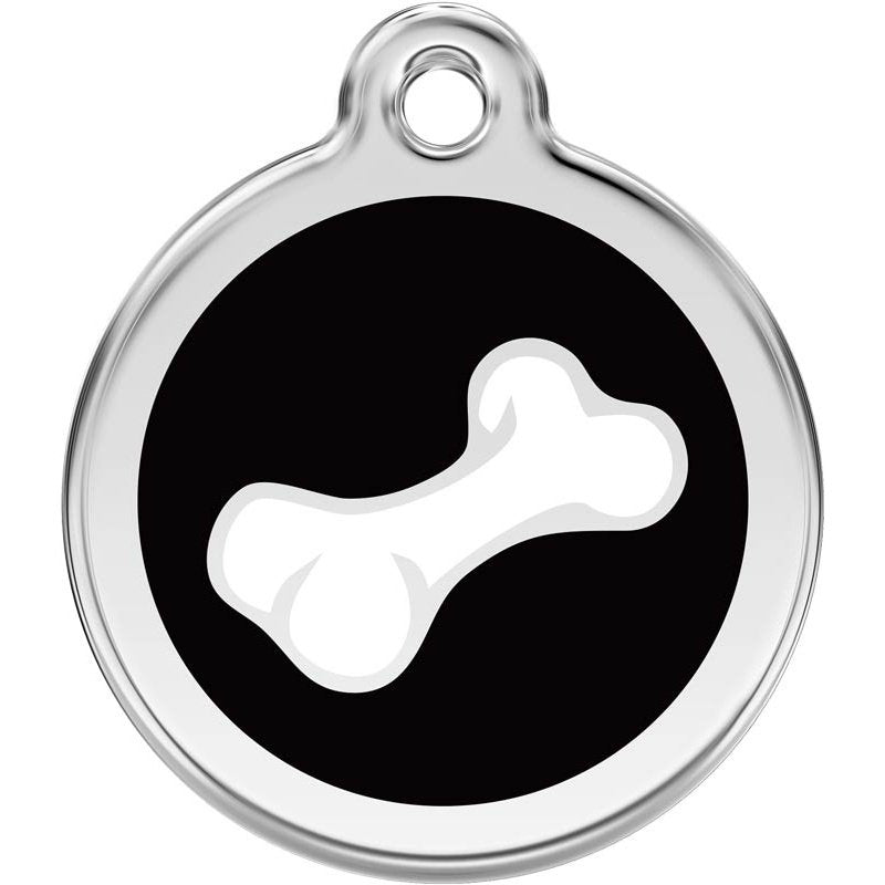 Dog ID Tags Bone Black Dog Nation