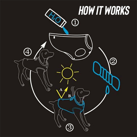 Dog Cooling Vest - Harness Cooler Jacket Dog Nation