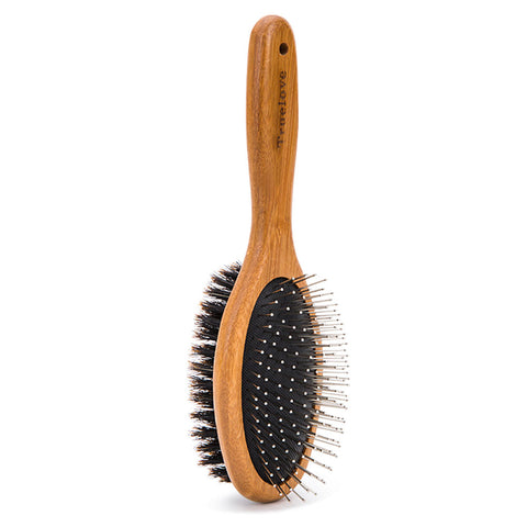 Double-Sided Dog Brush Natural Bamboo Dog Nation