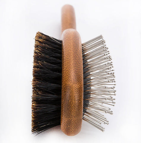 Double-Sided Dog Brush Natural Bamboo Dog Nation