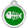 Dog ID Tags Fish Bone Green Dog Nation
