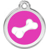 Dog ID Tags Bone Hot Pink Dog Nation