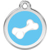 Dog ID Tags Bone Light Blue Dog Nation