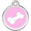 Dog ID Tags Bone Light Pink Dog Nation