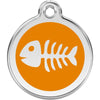 Dog ID Tags Fish Bone Orange Dog Nation