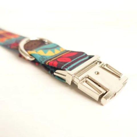 The Maya Personalised Dog Collar Handmade Laser Engraved Dog Nation