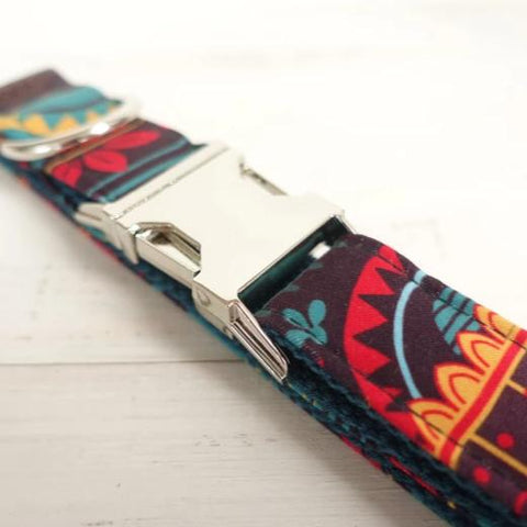 The Maya Personalised Dog Collar Handmade Laser Engraved Dog Nation