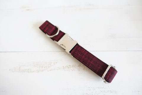 The Red Suit Personalised Dog Collar Handmade Laser Engraved Dog Nation