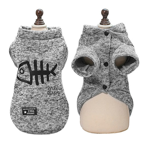Trendy Winter Dog Jumper Gray Dog Nation