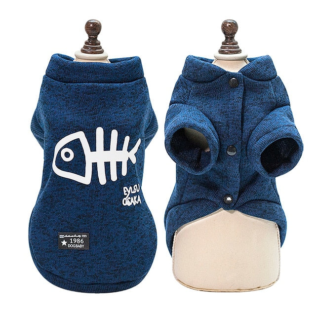 Trendy Winter Dog Jumper Blue Dog Nation