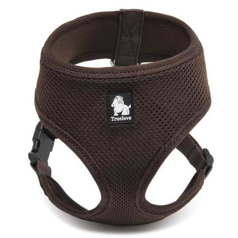 Quality Breathable Mesh Nylon Dog Harness brown Dog Nation